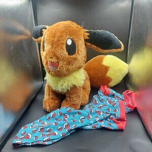 2017 Build A Bear Eevee Pokémon Plush w/ Poke Ball Pajama Outfit